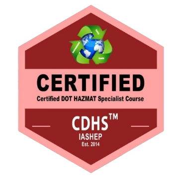 Certified DOT HAZMAT Specialist Course (CDHS) badge