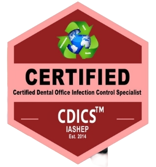Certified Dental Office - Infection Control (CDICS) badge