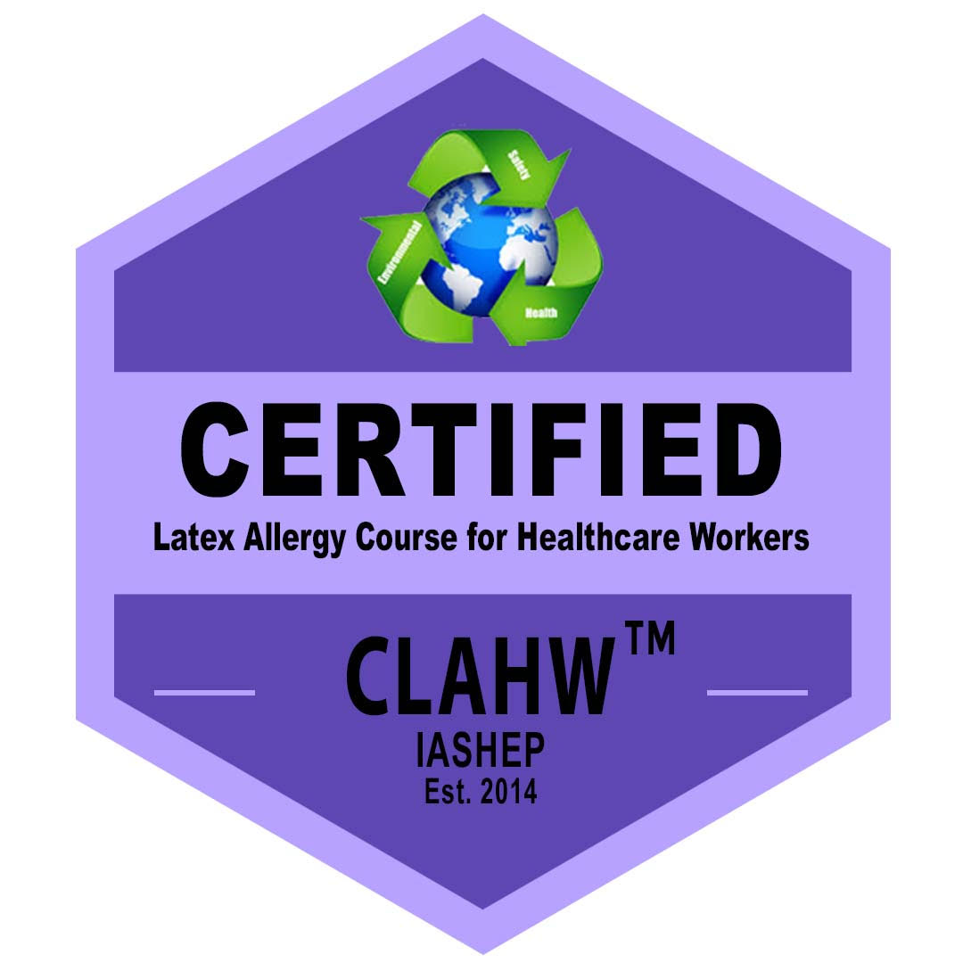 Certified Latex Allergy Healthcare Worker (CLAHW) badge