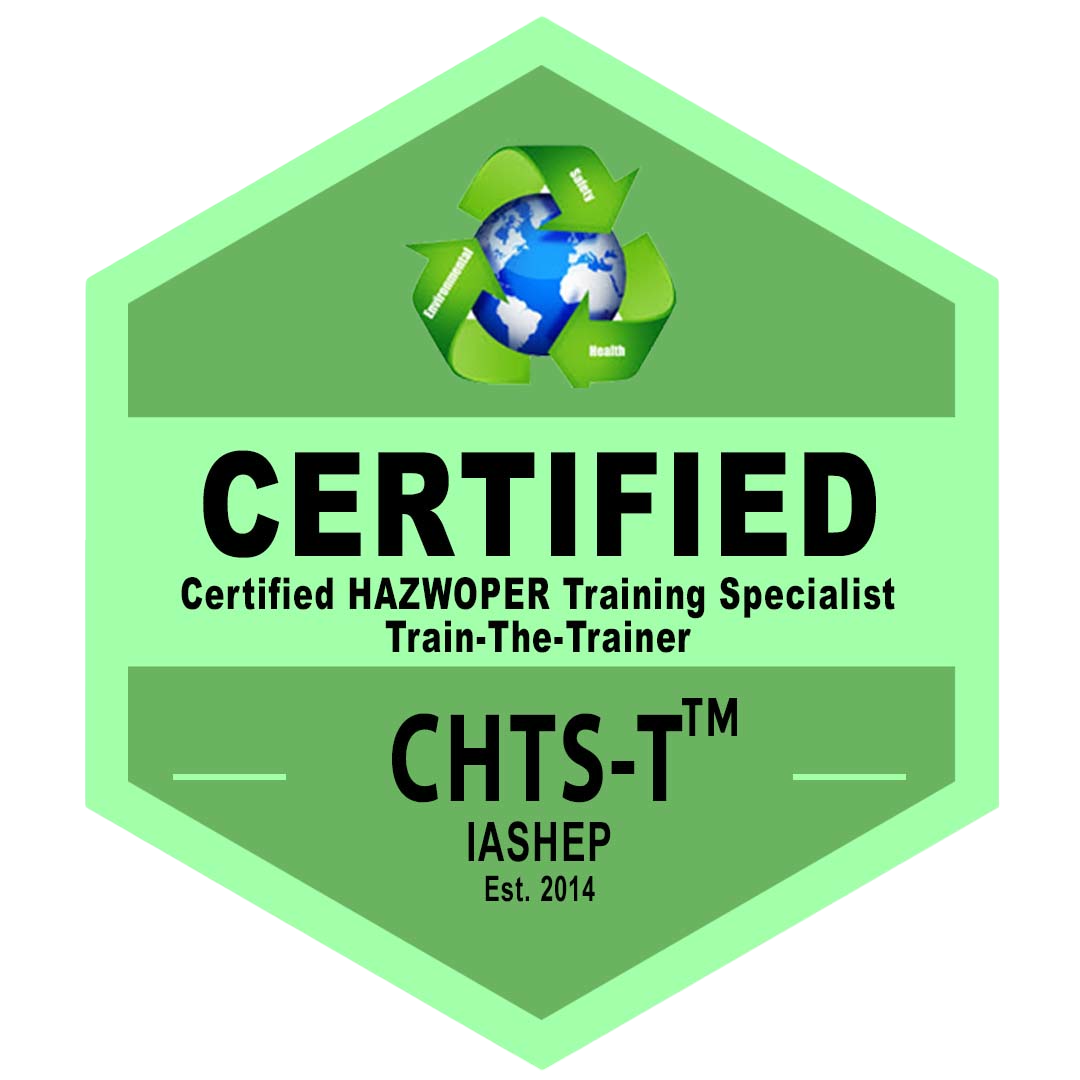 Certified HAZWOPER Training Specialist (Train the Trainer) (CHTS-T) badge